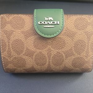 Coach Brown and Green Wallet